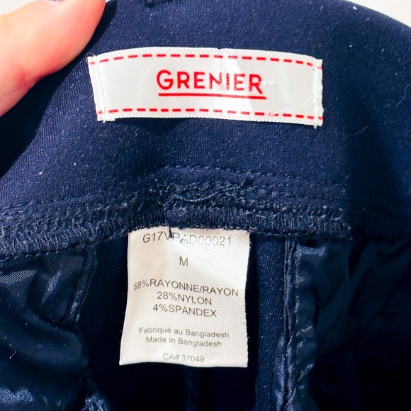 GRENIER Navy stretch pants with rhinestones - Picture 4 of 10